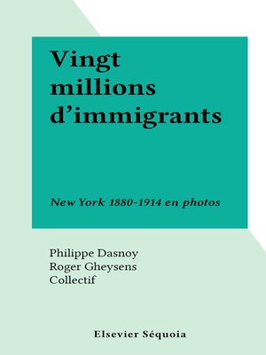 cover image of Vingt millions d'immigrants